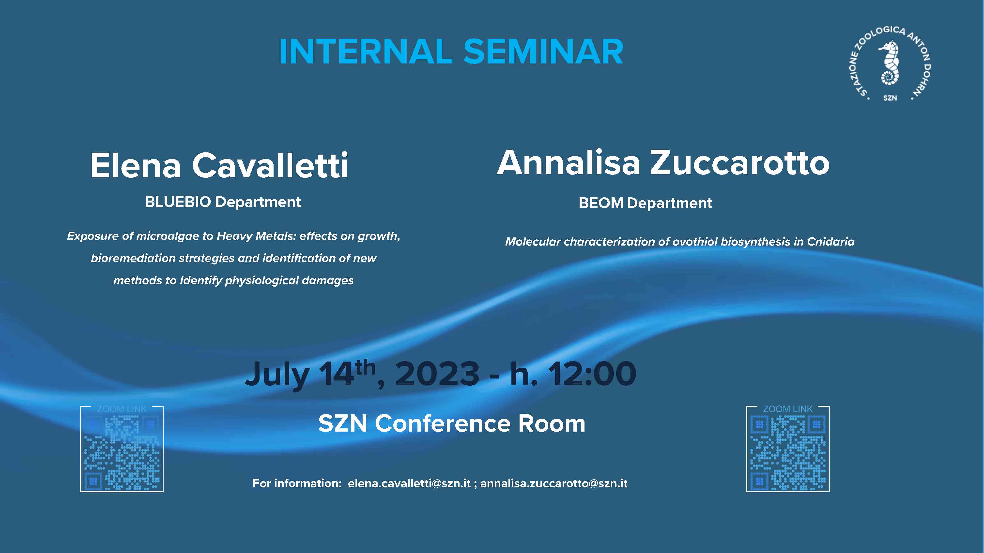 Seminar E.Cavalletti A. Zuccarotto 14.07.2023