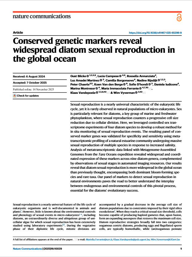 pubblicazione diatomee 